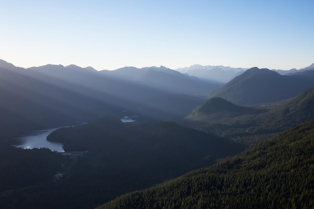 Fond de montagne nature canadienne aérienne