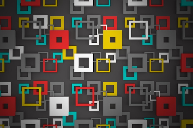 Photo fond de mosaïque avec forme géométrique