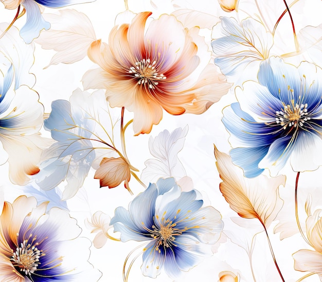 Fond de motif floral abstrait sans couture pour papier peint