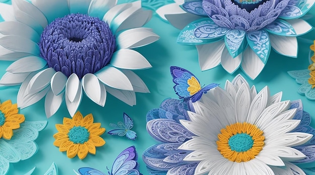 Fond de motif floral minimaliste moderne sans couture avec des fleurs