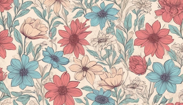 Fond de motif floral