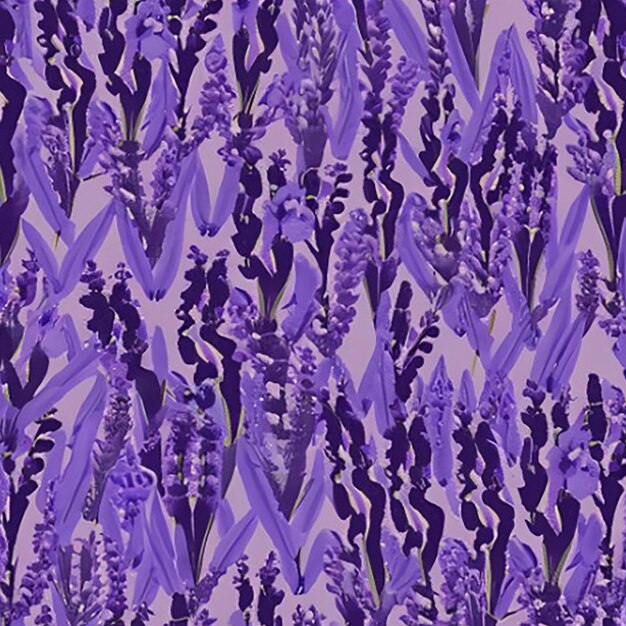 Fond de motif sans couture inspiré d'un champ de lavande avec ses teintes violettes apaisantes