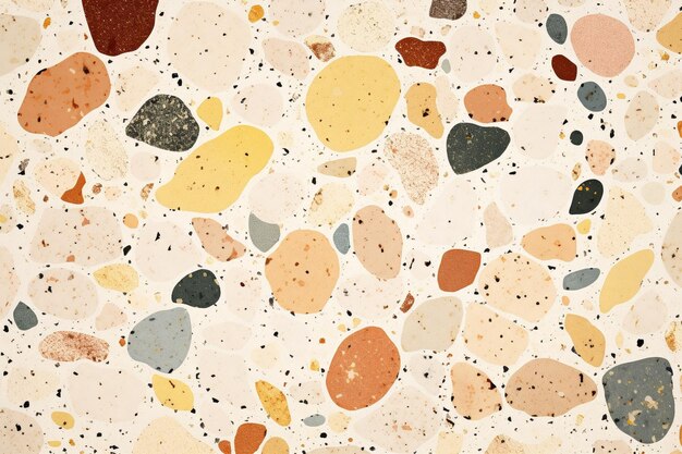 fond de motif de terrazzo esthétique avec des tons de terre