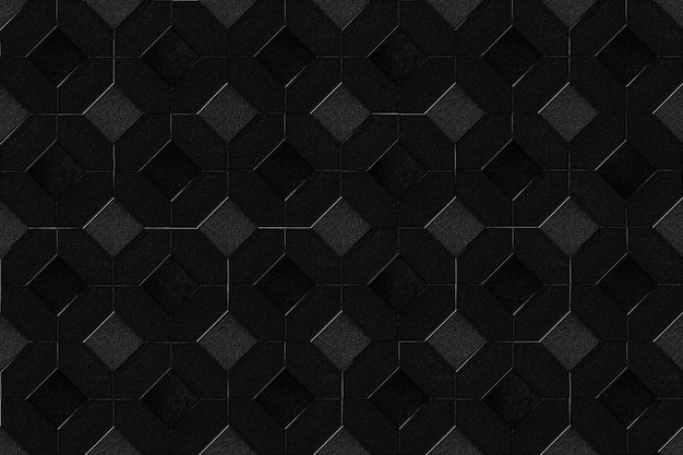 Fond à motifs diamant carré noir 3D