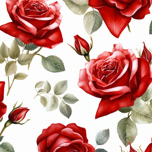 Fond de motifs sans couture aquarelle fleurs roses