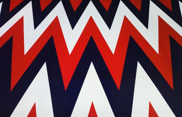 Fond de motifs zig zag rouge et bleu marine