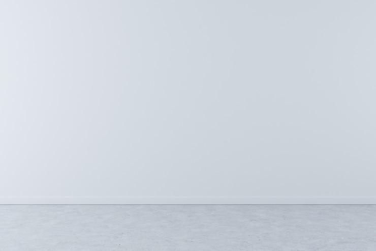 Photo fond de mur blanc avec sol en béton