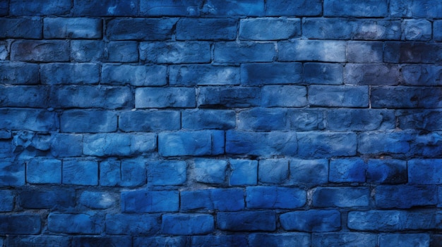 Fond de mur de brique bleu cobalt texture grunge ou motif pour toile de fond conception ai générative