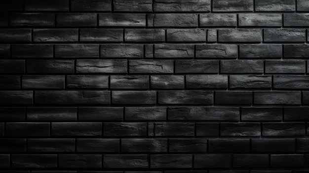 Fond de mur de brique noire texture de mur de brique noire fond de mur de brique noire ai génératif