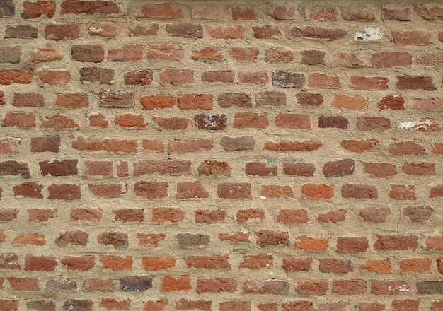 Fond de mur de brique rouge