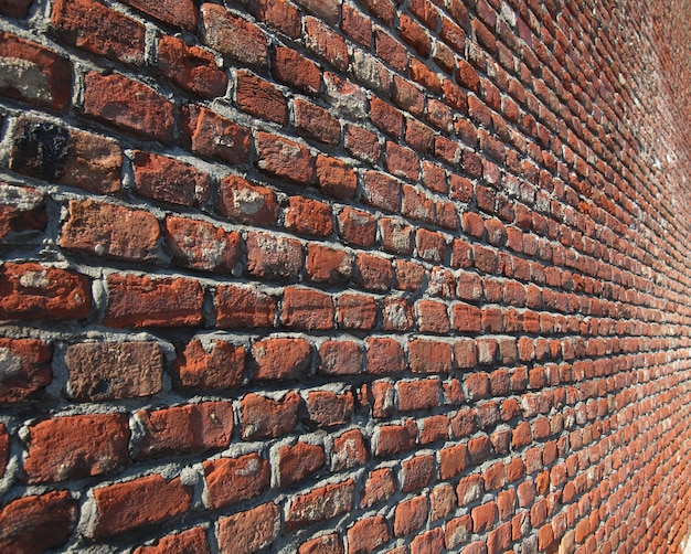 Fond de mur de brique rouge