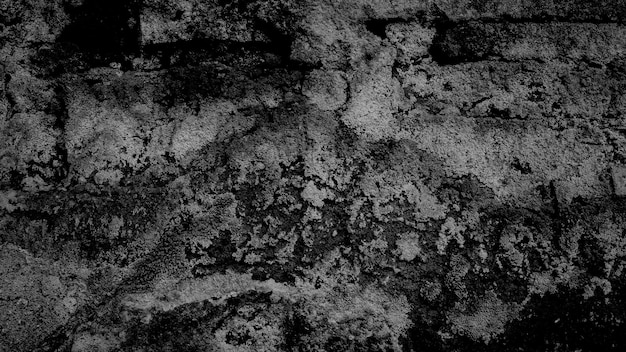 Fond de mur fissuré grunge noir foncé