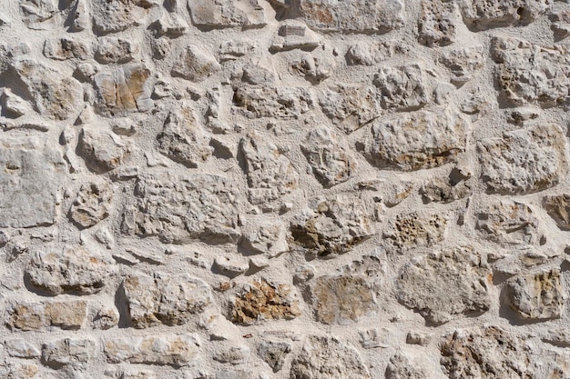 Fond de mur en pierre ancienne Vieux matériau de maçonnerie de texture de l'ancienne maison de construction Concept de ruines d'histoire