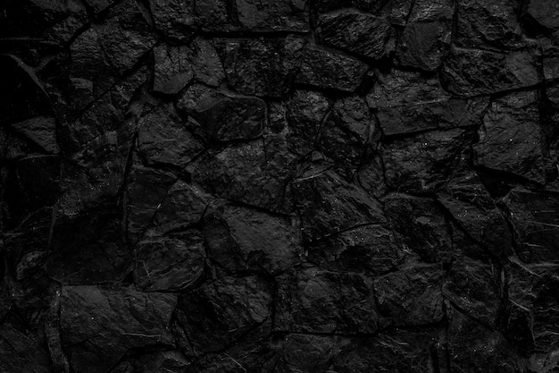 Fond de mur en pierre noire.