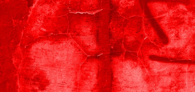 Photo fond de mur rouge fissuré texture de mur sanglant effrayant mur blanc avec éclaboussures de sang pour fond de concept d'horreur ou d'halloween