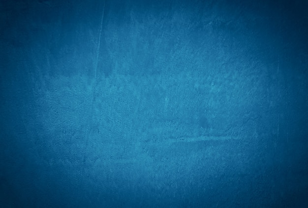 Fond de mur de texture béton bleu grunge vintage avec vignette.