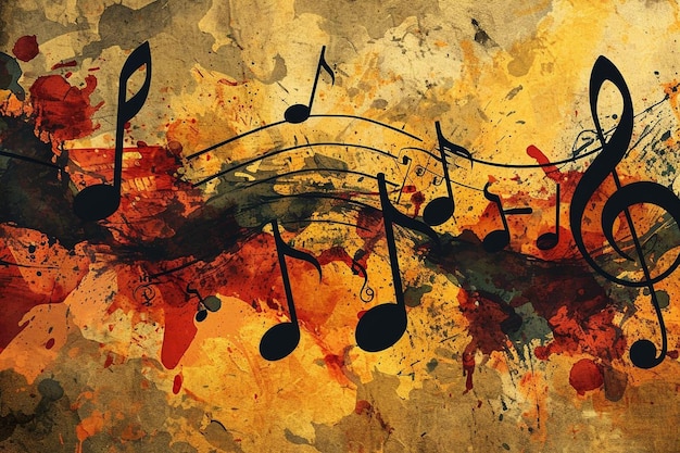 Fond de musique grunge abstrait