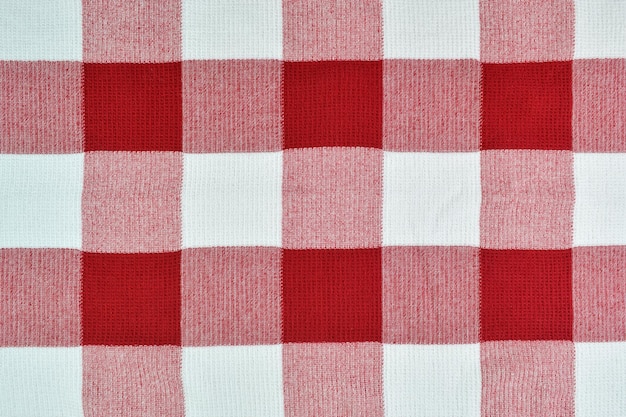 Fond de nappe à carreaux rouge et blanc