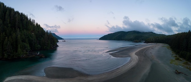 fond de nature aérienne de la côte de l'océan pacifique