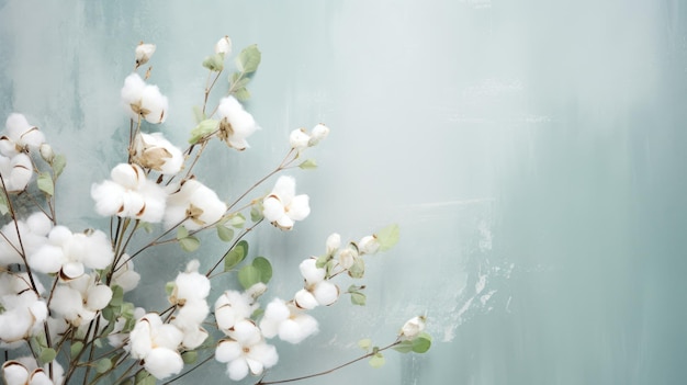 Fond naturel de fleurs de coton frais