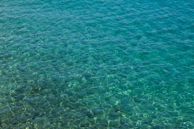 Photo fond naturel. vue sur l'eau de mer bleue. grèce.