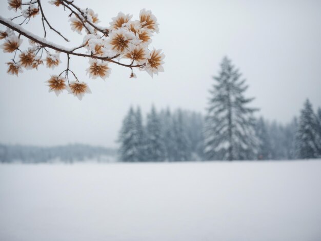 fond de neige d'hiver AI génératif