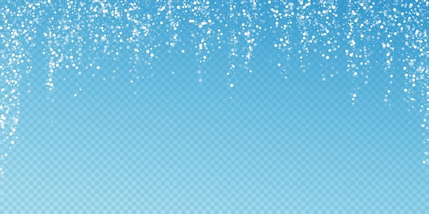 Fond de neige tombant de Noël Flocons de neige volants subtils et étoiles Modèle de superposition de flocon de neige argenté d'hiver festif Illustration vectorielle