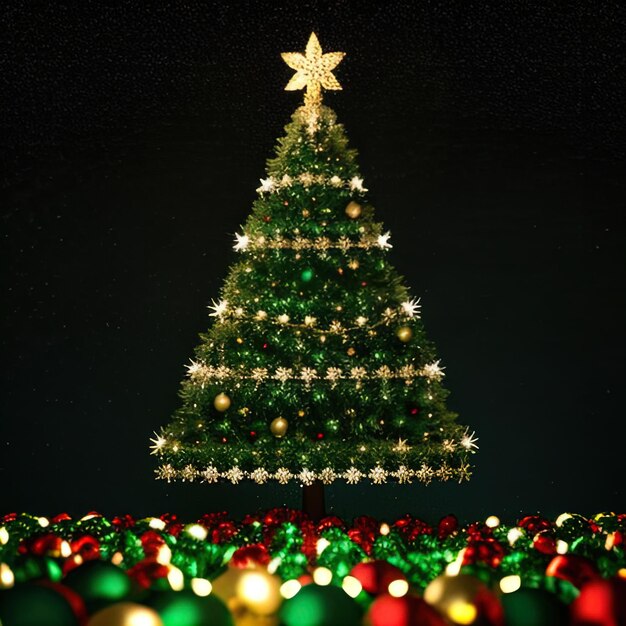 Fond de Noël abstrait fait de décorations d'arbre de Noël