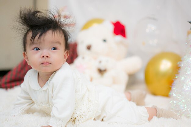 fond de noël et bébé