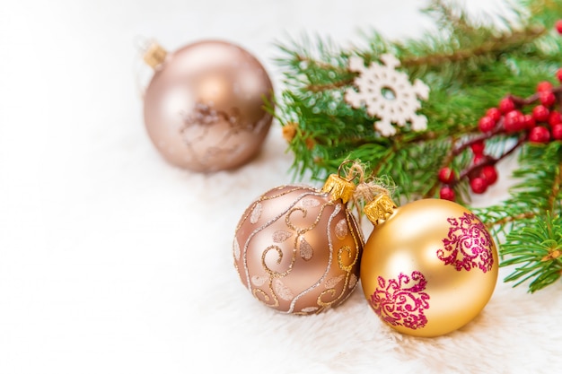 Fond de Noël bonne année. Mise au point sélective