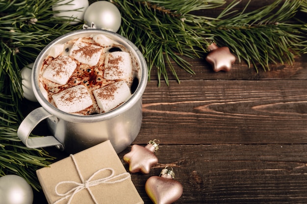 Fond de Noël confortable avec espace de copie