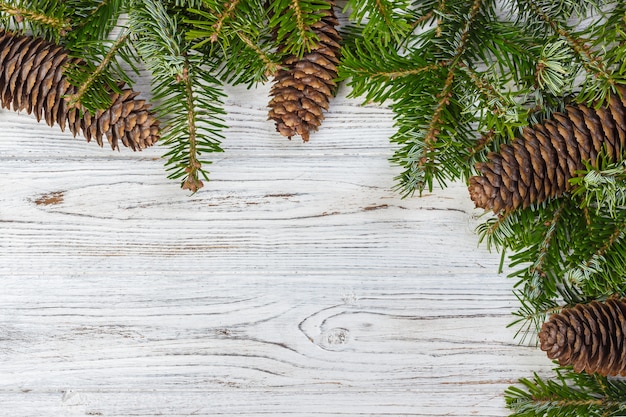 Fond de Noël avec des décorations