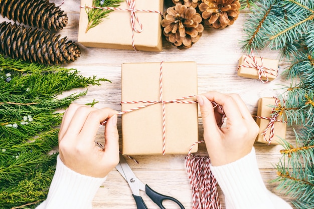 Fond de Noël avec des décorations