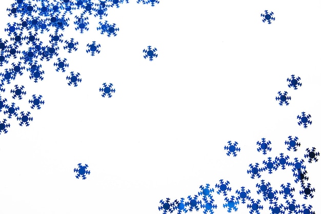 Fond de Noël avec des étoiles bleues Blanc blanc