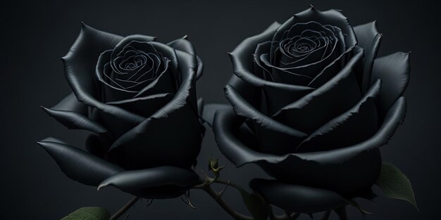 Un fond noir avec deux roses dessus.