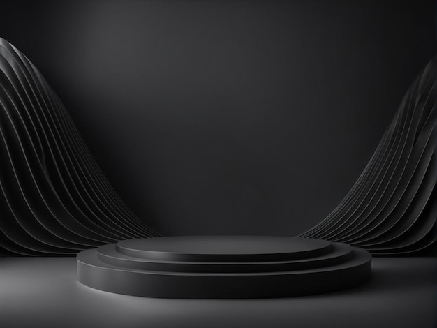 Un fond noir avec un fond noir avec une couleur noire avec un grand objet au milieu.