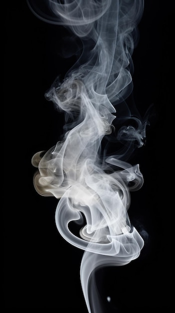 un fond noir avec de la fumée blanche et le mot fumée.