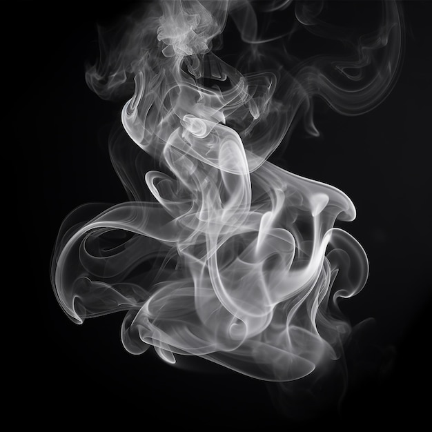 un fond noir avec une fumée blanche qui dit " smoke ".
