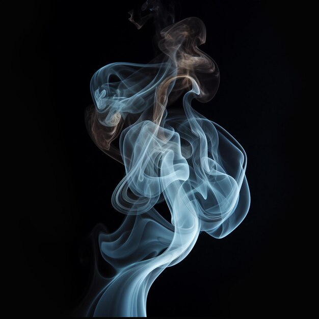 un fond noir avec une fumée bleue qui dit " smoke ".