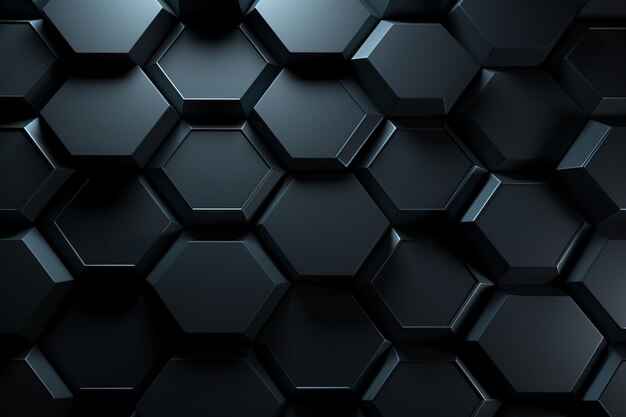 Fond noir hexagonal technologique