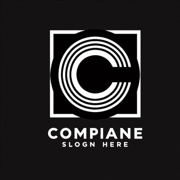 un fond noir avec un logo blanc qui dit " aller ici "