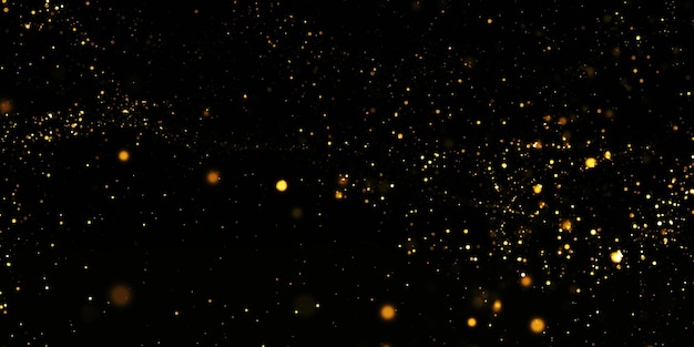 Un fond noir avec des lumières jaunes