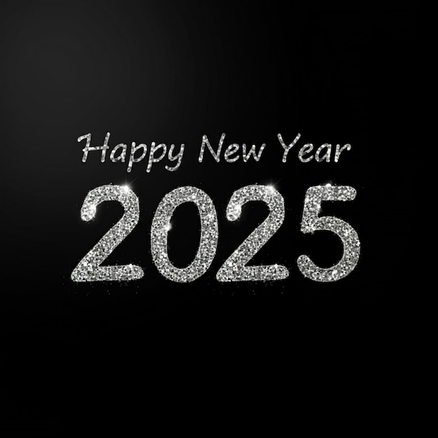 un fond noir avec un numéro blanc qui dit bonne année