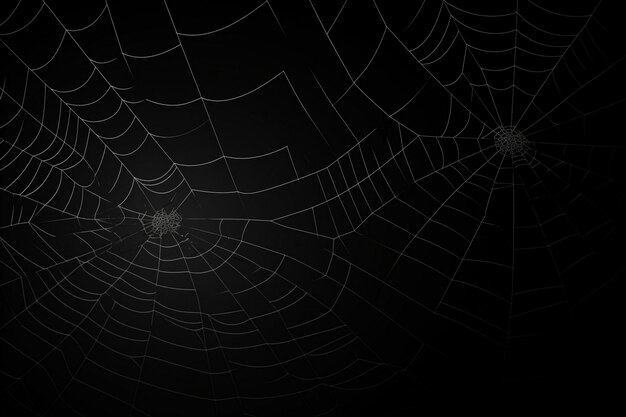 Photo fond noir de toile d'araignée