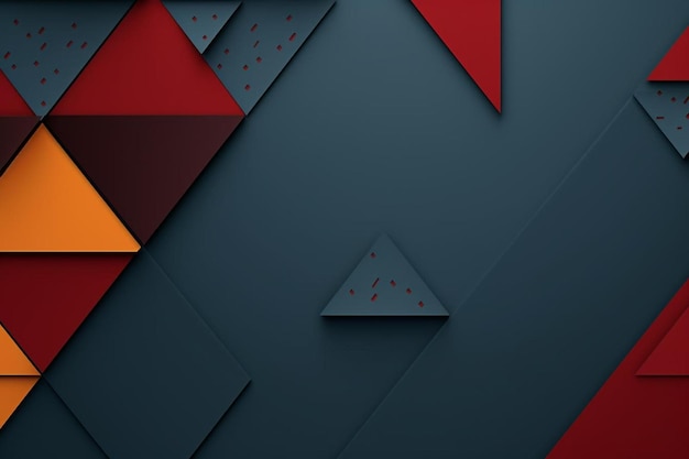 un fond noir avec un triangle rouge et un triangle dessus