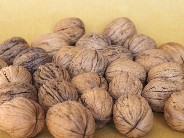 Fond de nourriture aux fruits de noix