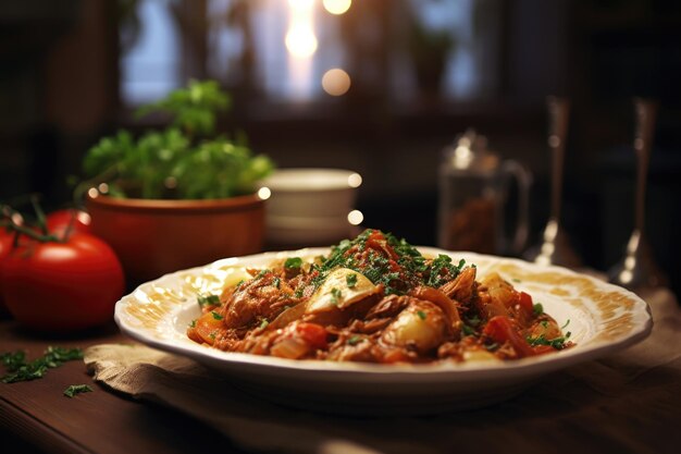 Le fond de la nourriture de Ragout