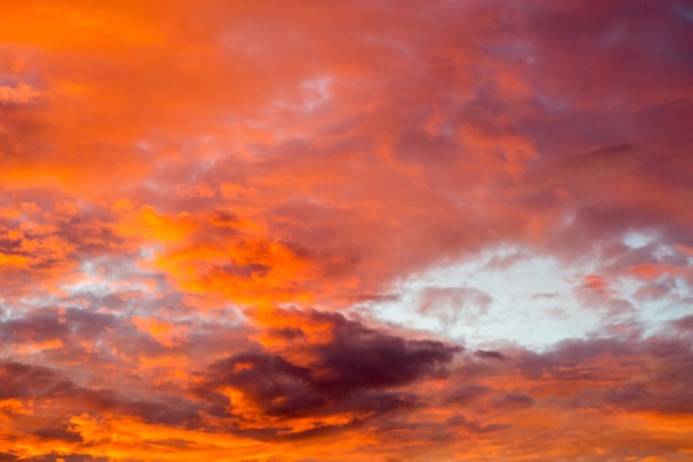 Fond de nuages ​​coucher de soleil