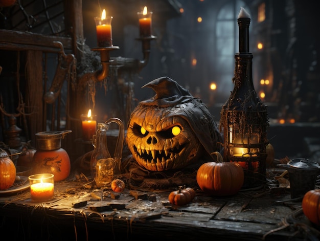 Fond de nuit effrayant Halloween