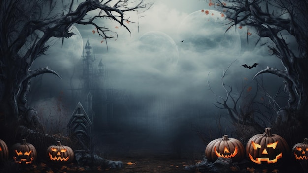 Fond de nuit d'halloween effrayant